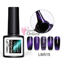 Oja semipermanenta LeMooc 5D Cameleon Magnetic UV / LED de 8 ml Cod LM515 Violet + 1 Cutie sclipici Auriu Cadou